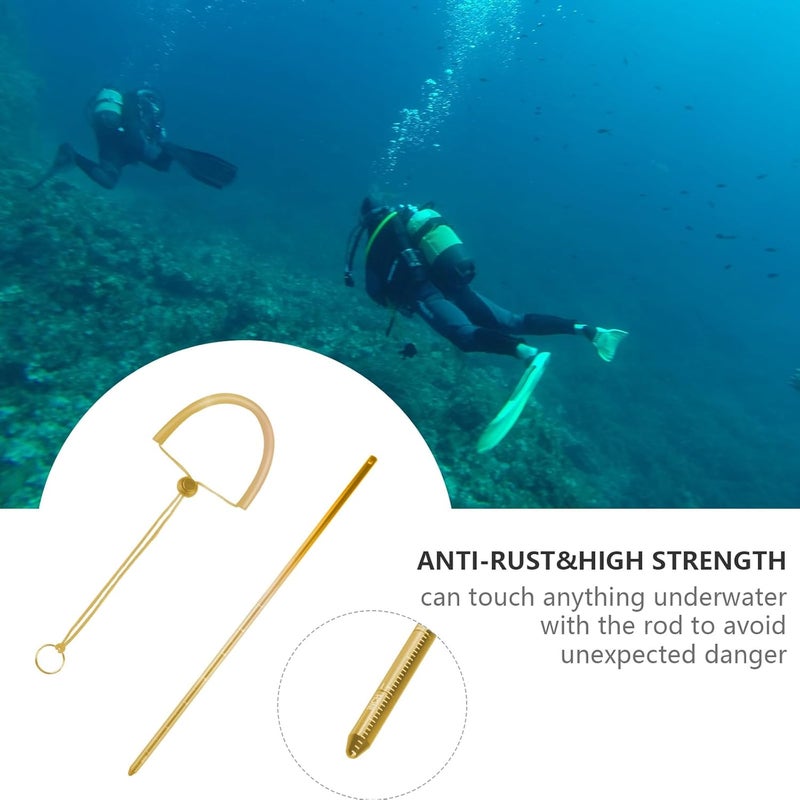 ORCATORCH Scuba Diving Pointer 13 inchs Aluminum Alloy Lobster Tickle Pointer Underwater Shaker Noise Maker Dive Stick Rod with Lanyard Multifunctional Scuba Diving Accessories - Image 4